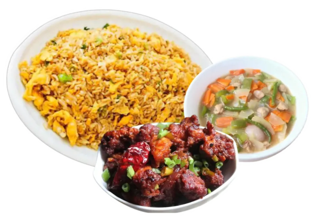 Combo 3: Egg Fried Rice Chili Chicken Chinese Vegetables